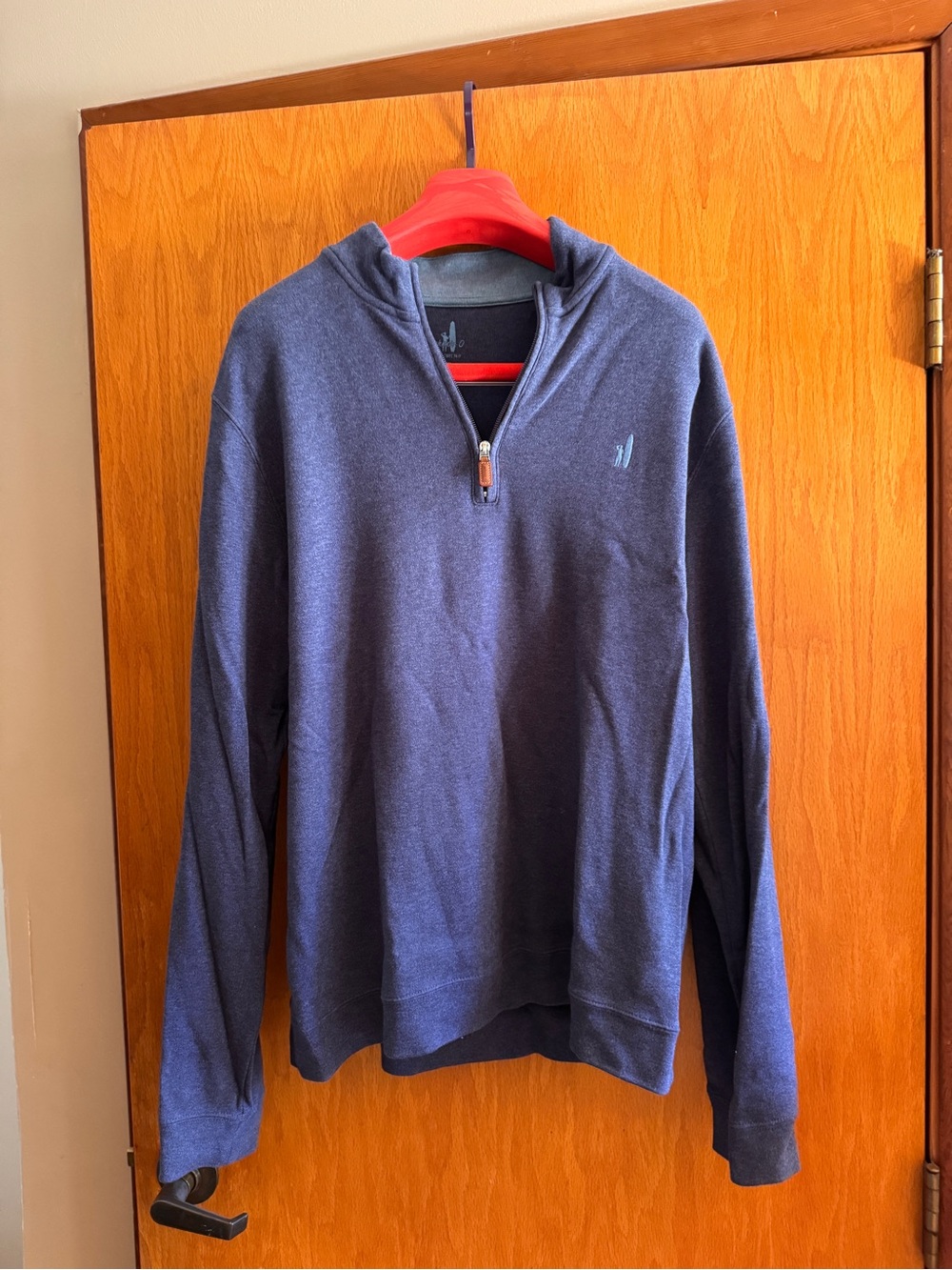 Johnnie-O Men's Quarter-Zip Sweater- blue size M